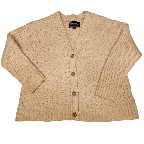 American Eagle Chunky Oversized V-neck Button Sweater Size S - Picture 6 of 11